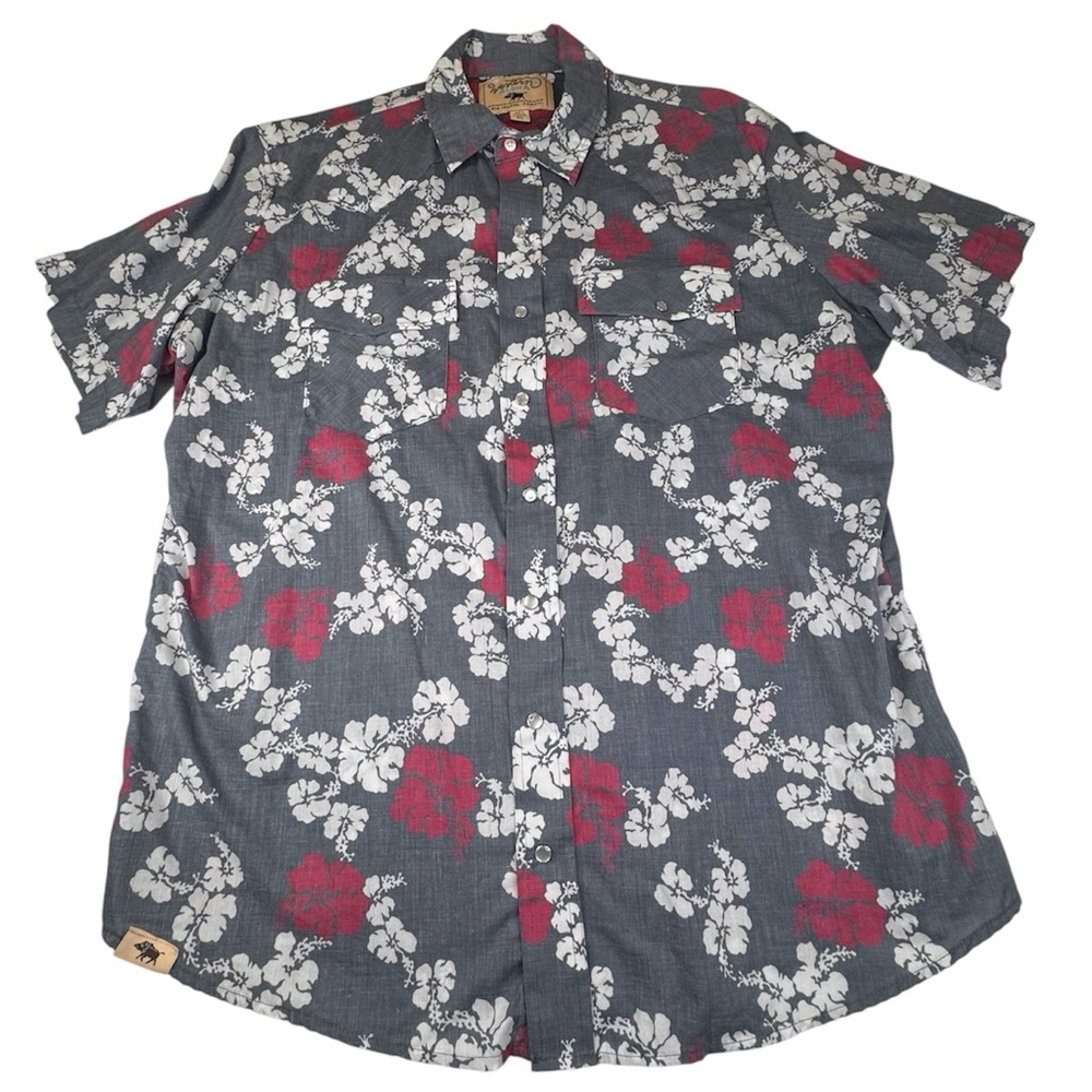 !!!!!!! SOLD !!!!! Gray Hawaii Floral Print Stretch Lightweight